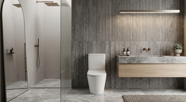 Kloset Rimless Terbaik: BLACKWHITE ROMEO Two Piece White + Jet Shower untuk Kamar Mandi Modern